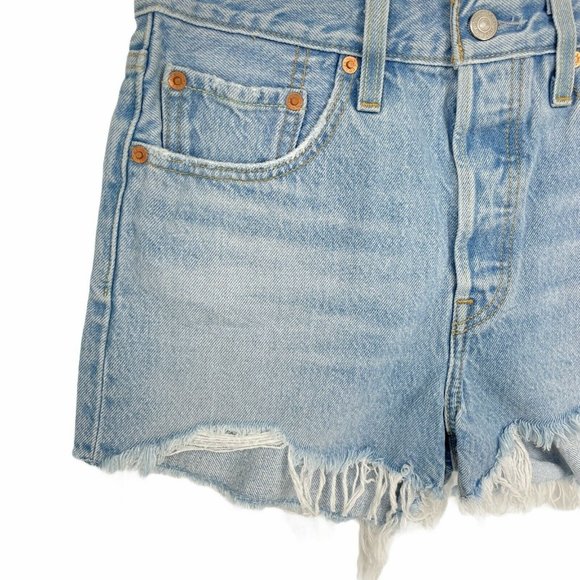 NEW Levi's 501 Women's Cut Off Hem Jean Shorts - Picture 3 of 9